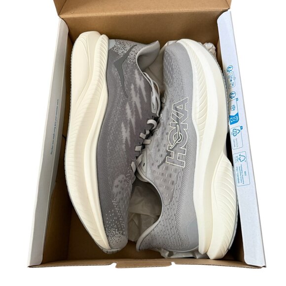 Hoka M Mach 6 gray lace-up running sneakers men's size 13D New - Picture 12 of 14